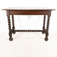 A Gothic Revival Style Quarter Sawn Oak Barley Twist Hall or Centre Table - Thumbnail 9