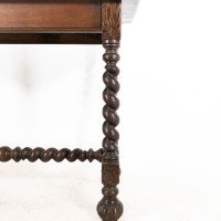 A Gothic Revival Style Quarter Sawn Oak Barley Twist Hall or Centre Table - Thumbnail 13