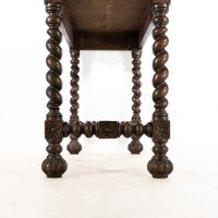 A Gothic Revival Style Quarter Sawn Oak Barley Twist Hall or Centre Table - Thumbnail 16