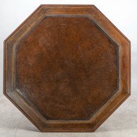 Continental Walnut Octagonal Center Table in the Manner of Henry Van Der Velde - Thumbnail 7