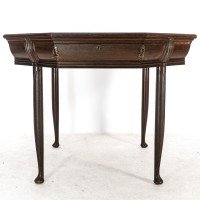 Continental Walnut Octagonal Center Table in the Manner of Henry Van Der Velde - Thumbnail 10