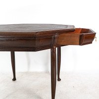 Continental Walnut Octagonal Center Table in the Manner of Henry Van Der Velde - Thumbnail 13