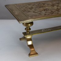 Thomas Jeckyll for Barnard Bishop & Barnard. A Large & Rare Anglo-Japanese Brass Treble Trivet - Thumbnail 12