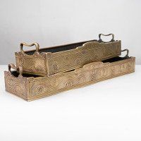 Thomas Jeckyll for Barnard Bishop & Barnard. Two Anglo-Japanese Brass Planters - Thumbnail 2