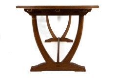 Edward Barnsley. A Cotswold School Arts & Crafts Oak coffee table with U shaped base. - Thumbnail 7