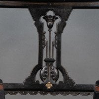 Ogdens of Manchester. An Aesthetic Movement Ebonized & Parcel Gilt Nursing Chair - Thumbnail 9