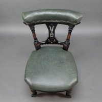 Ogdens of Manchester. An Aesthetic Movement Ebonised & Parcel Gilt Nursing Chair - Thumbnail 11
