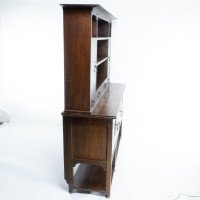 C. R. Ashbee Made at the Guild of Handicraft. Arts & Crafts Oak Sideboard with Flaring Cornice - Thumbnail 4