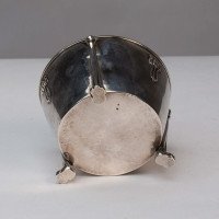 Edith Dawson. An Arts & Crafts Silver Pot with Floral Details & a Red Enamel Lid - Thumbnail 14