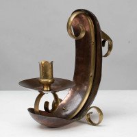 Benham & Froud English Arts & Crafts Copper & Brass Night Light or Candle Holder - Thumbnail 3