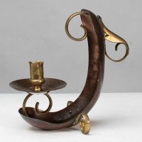 Benham & Froud English Arts & Crafts Copper & Brass Night Light or Candle Holder - Thumbnail 4