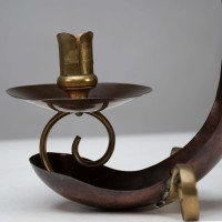 Benham & Froud English Arts & Crafts Copper & Brass Night Light or Candle Holder - Thumbnail 10