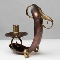 Benham & Froud English Arts & Crafts Copper & Brass Night Light or Candle Holder - Thumbnail 15