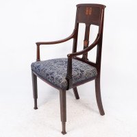 G. M. Ellwood for J. S. Henry Attributed, Arts & Crafts Mahogany Armchair - Thumbnail 3