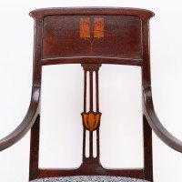 G. M. Ellwood for J. S. Henry Attributed, Arts & Crafts Mahogany Armchair - Thumbnail 6