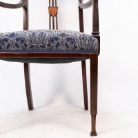 G. M. Ellwood for J. S. Henry Attributed, Arts & Crafts Mahogany Armchair - Thumbnail 16