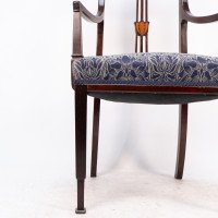 G. M. Ellwood for J. S. Henry Attributed, Arts & Crafts Mahogany Armchair - Thumbnail 15