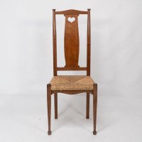 Ambrose Heal's for Heal's of London. A Pair of Arts & Crafts Rush Seated Chairs - Thumbnail 5