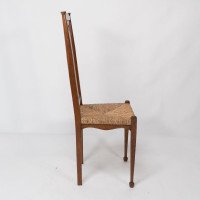Ambrose Heal's for Heal's of London. A Pair of Arts & Crafts Rush Seated Chairs - Thumbnail 7