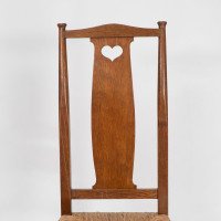 Ambrose Heal's for Heal's of London. A Pair of Arts & Crafts Rush Seated Chairs - Thumbnail 10