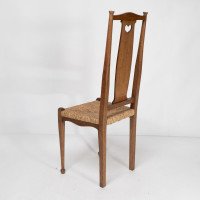 Ambrose Heal's for Heal's of London. A Pair of Arts & Crafts Rush Seated Chairs - Thumbnail 16