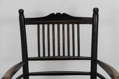 Morris & Co (style of). An Aesthetic Movement armchair with seagrass seat - Thumbnail 4