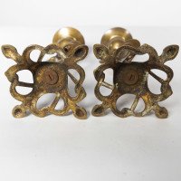A Nice Quality Pair of English Art Nouveau Candlesticks with Flowing Organic Decor - Thumbnail 20