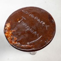 Longpark Pottery Torquay. A Pair of Rustic Ceramic Vases with Applied Floral Decoration - Thumbnail 18