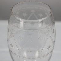 Large Aesthetic Movement Celery Glass Vase, Hand Blown & Engraved, c.1885 - Thumbnail 8