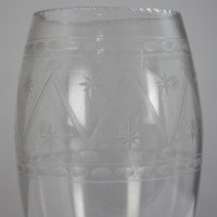 Large Aesthetic Movement Celery Glass Vase, Hand Blown & Engraved, c.1885 - Thumbnail 12