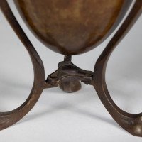 An unusual Arts & Crafts style copper vase decorated with woodland scene - Thumbnail 17