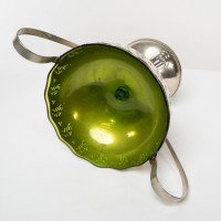 WMF. Art Nouveau Silver-plated Centrepiece with Whiplash Handles & Glass Liner - Thumbnail 7