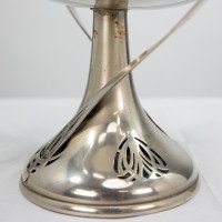 WMF. Art Nouveau Silver-plated Centrepiece with Whiplash Handles & Glass Liner - Thumbnail 16