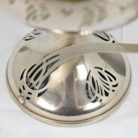WMF. Art Nouveau Silver-plated Centrepiece with Whiplash Handles & Glass Liner - Thumbnail 15