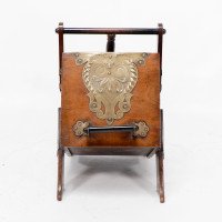 Dr. Christopher Dresser, Aesthetic Movement Walnut Coal Box with Brass Panels - Thumbnail 2