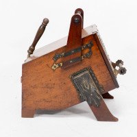 Dr. Christopher Dresser, Aesthetic Movement Walnut Coal Box with Brass Panels - Thumbnail 4