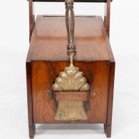 Dr. Christopher Dresser, Aesthetic Movement Walnut Coal Box with Brass Panels - Thumbnail 13