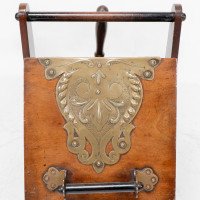 Dr. Christopher Dresser, Aesthetic Movement Walnut Coal Box with Brass Panels - Thumbnail 9