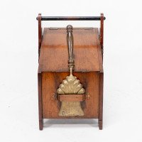 Dr. Christopher Dresser, Aesthetic Movement Walnut Coal Box with Brass Panels - Thumbnail 18