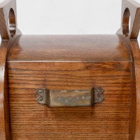 W. J. Neatby Attributed, Arts & Crafts Oak Coal Box with Stylised Handles - Thumbnail 17