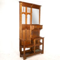 Shapland & Petter. A Good Arts & Crafts Oak Hallstand