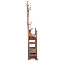Shapland & Petter. An Arts & Crafts Oak Hallstand with Mirror & Copper Panel - Thumbnail 5