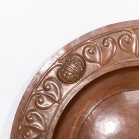 A Large Arts & Crafts Hand Formed Copper Charger with Stylised Decoration c.1900 - Thumbnail 7