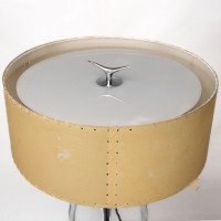 Gerald Thurston in the Style Of. A Mid-Century Tripod Polished Steel Table Lamp - Thumbnail 7
