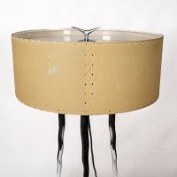 Gerald Thurston In the style of a Mid-Century Tripod Polished Steel Table Lamp - Thumbnail 10