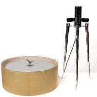 Gerald Thurston in the Style Of. A Mid-Century Tripod Polished Steel Table Lamp - Thumbnail 12
