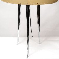 Gerald Thurston In the style of a Mid-Century Tripod Polished Steel Table Lamp - Thumbnail 11