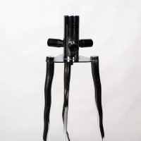 Gerald Thurston in the Style Of. A Mid-Century Tripod Polished Steel Table Lamp - Thumbnail 13