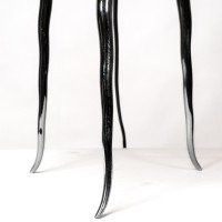 Gerald Thurston In the style of a Mid-Century Tripod Polished Steel Table Lamp - Thumbnail 16