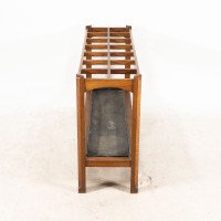 Arts & Crafts Oak Stick & Umbrella Stand with Fourteen Sections - Thumbnail 4